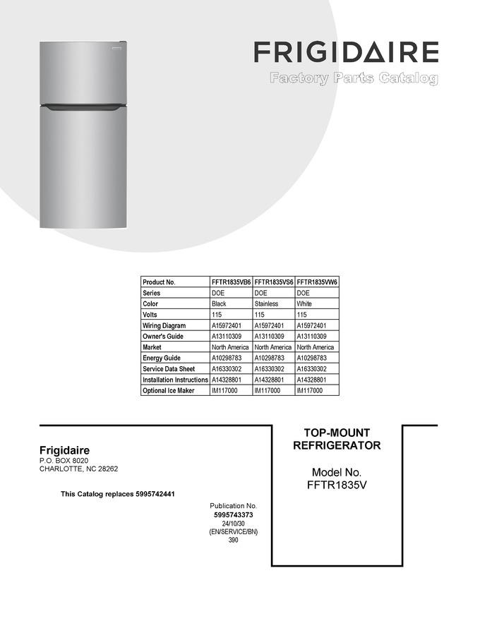 Diagram for FFTR1835VW6