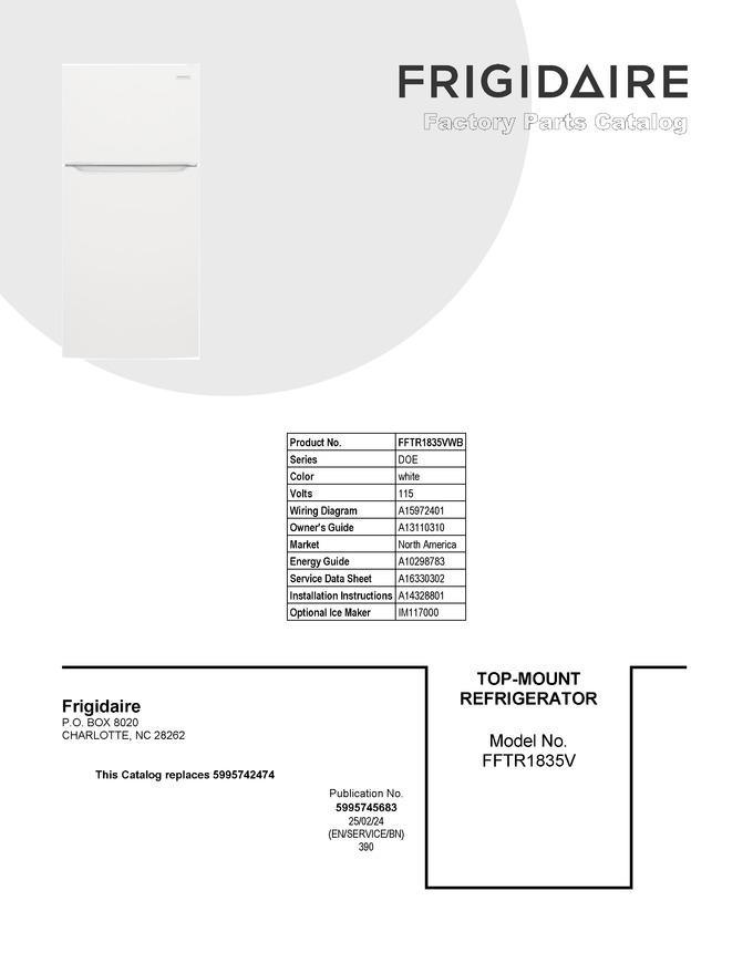 Diagram for FFTR1835VWB