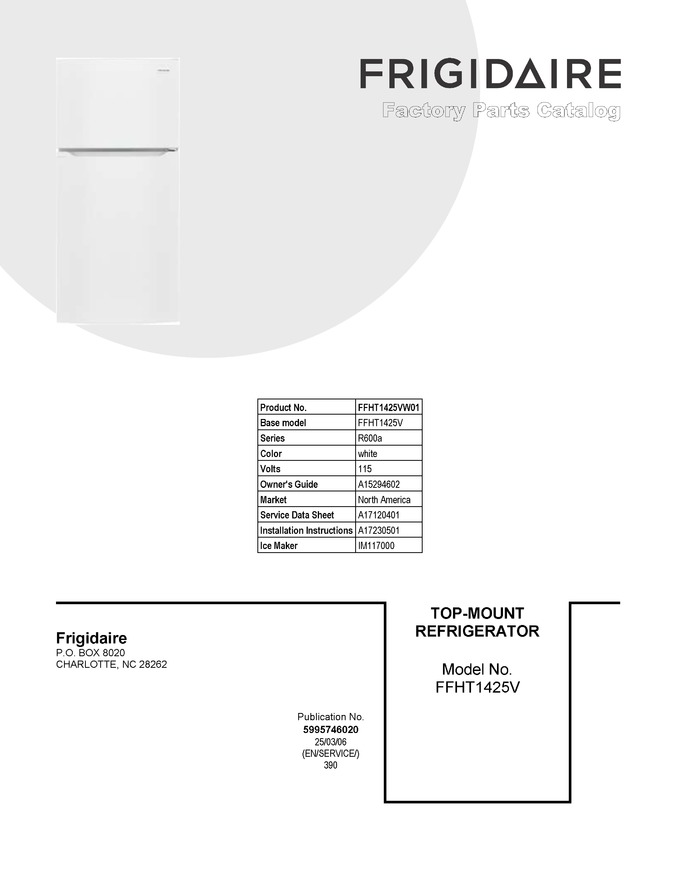 Diagram for FFHT1425VW01