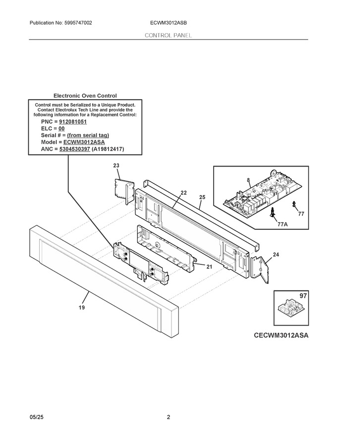 Diagram for ECWM3012ASB