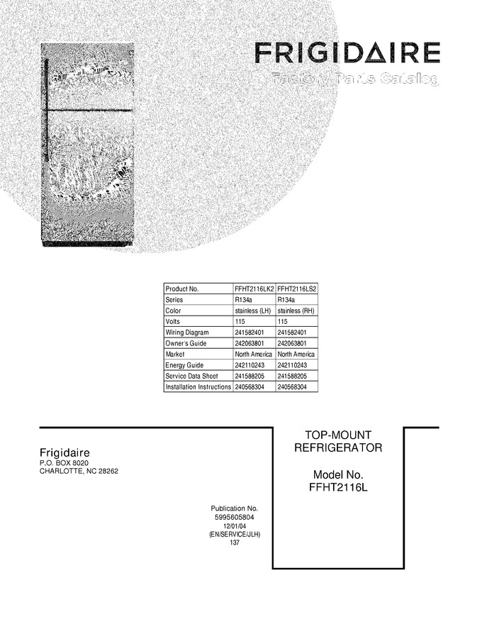Diagram for FFHT2116LS2