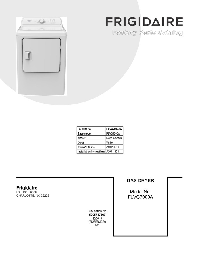 Diagram for FLVG7000AW