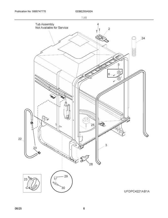 Diagram for GDBE250AS0A