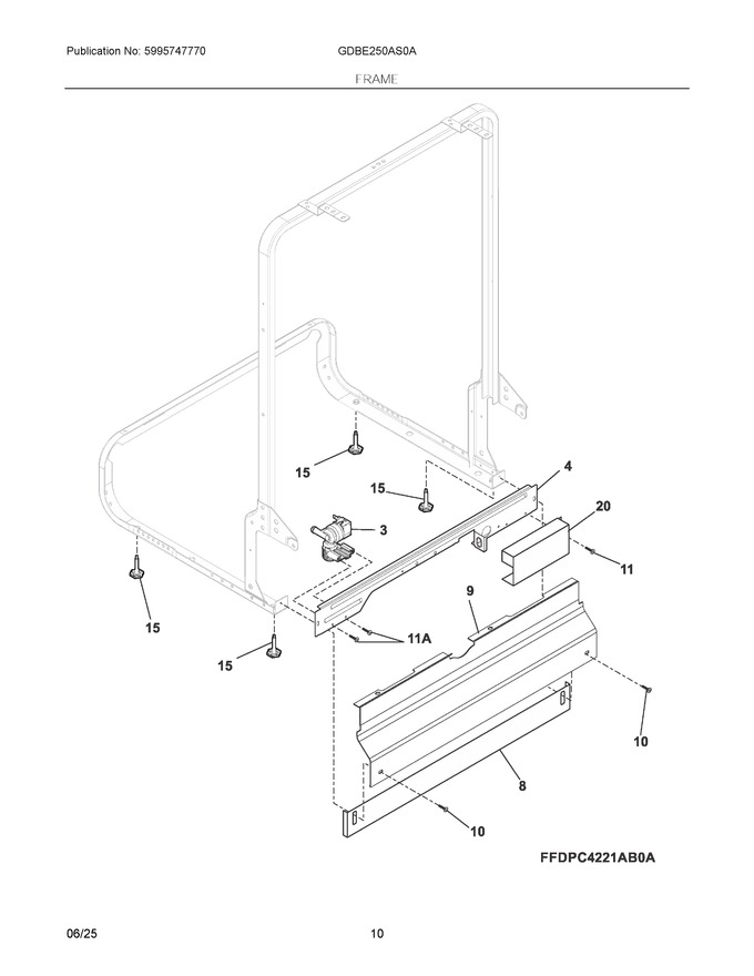 Diagram for GDBE250AS0A