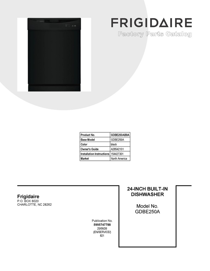 Diagram for GDBE250AB0A