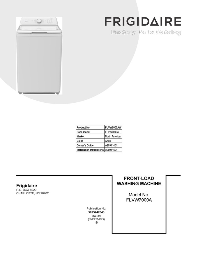 Diagram for FLVW7000AW