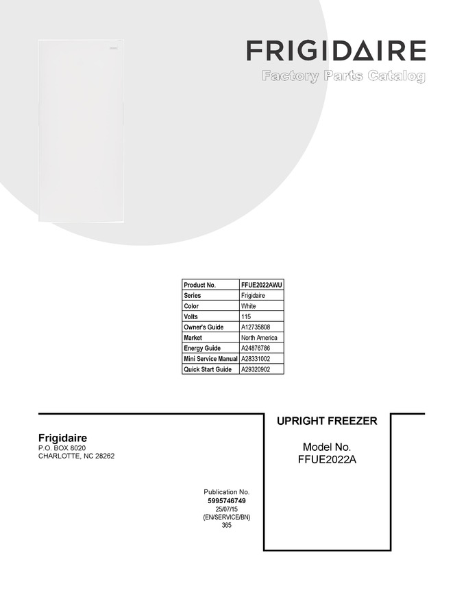 Diagram for FFUE2022AWU