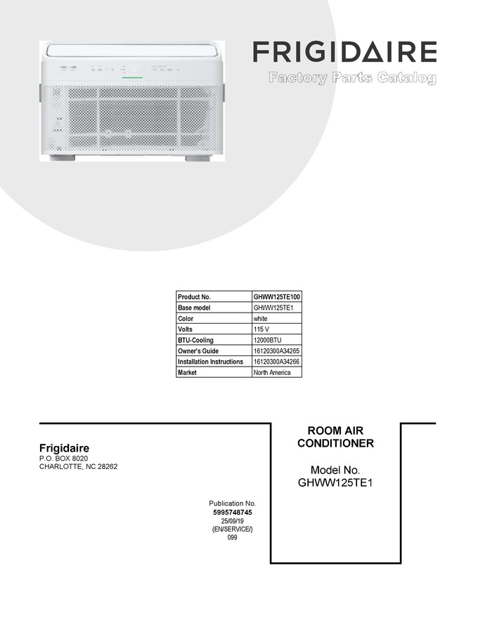 Diagram for GHWW125TE100