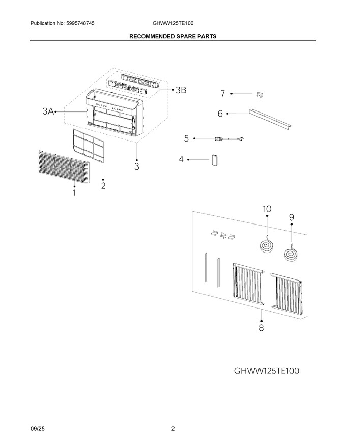 Diagram for GHWW125TE100