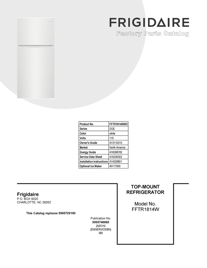 Diagram for FFTR1814WW3