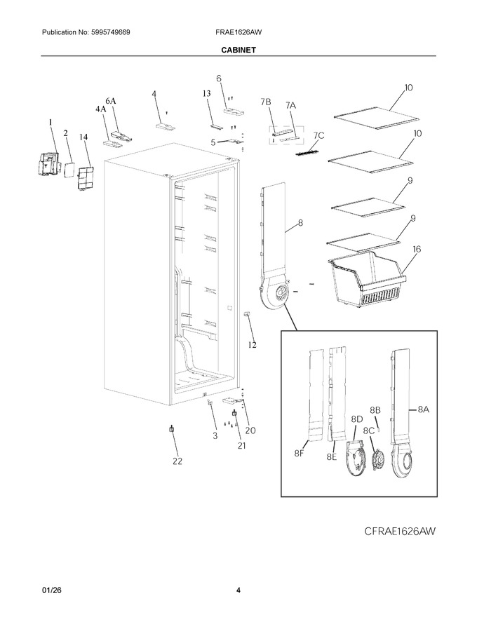 Diagram for FRAE1626AW