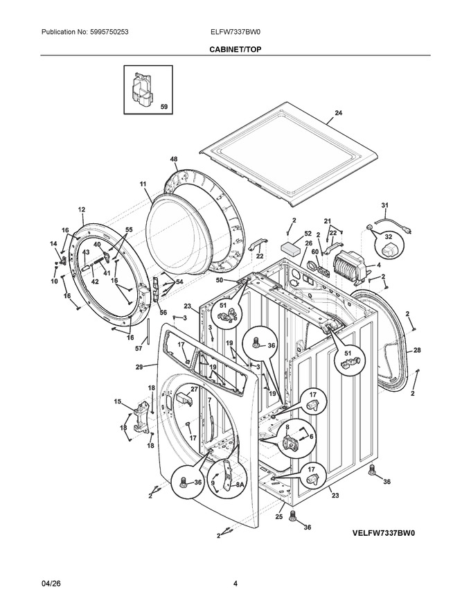 Diagram for ELFW7337BW0