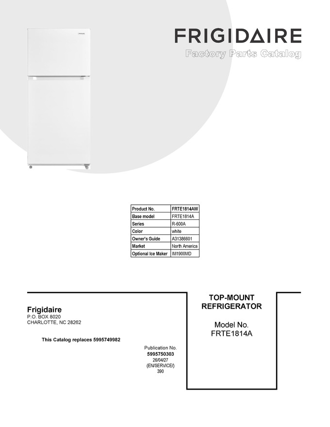 Diagram for FRTE1814AW