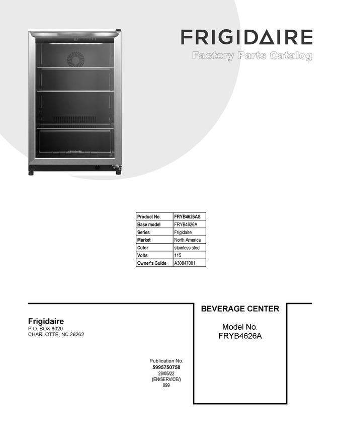Diagram for FRYB4626AS