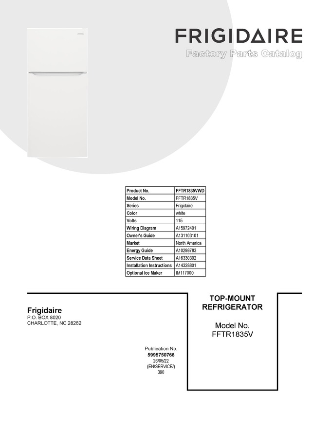 Diagram for FFTR1835VWD