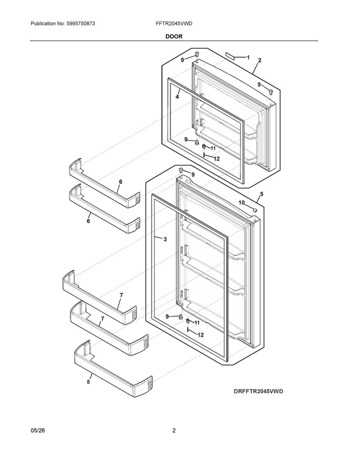 Diagram for FFTR2045VWD