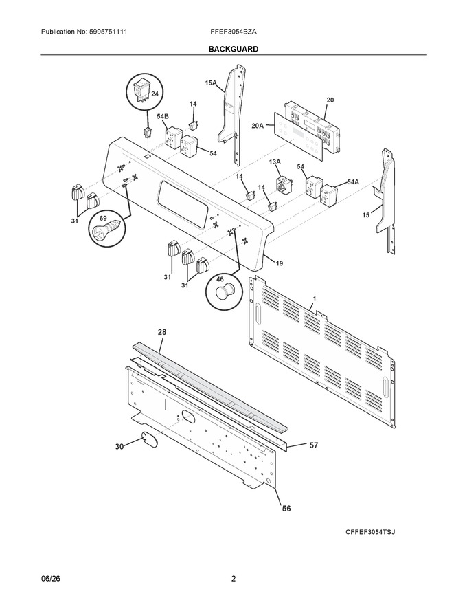 Diagram for FFEF3054BZA
