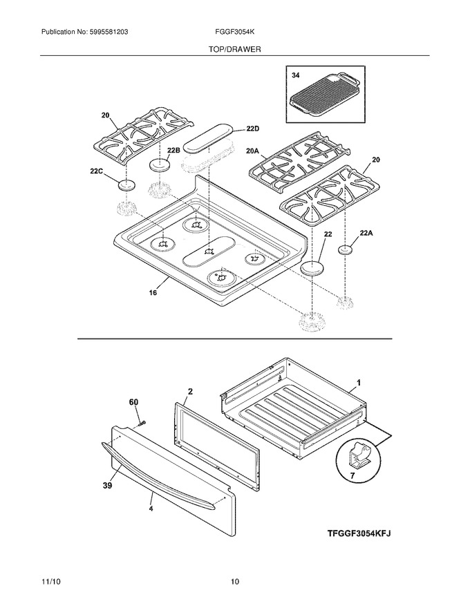 Diagram for FGGF3054KBK