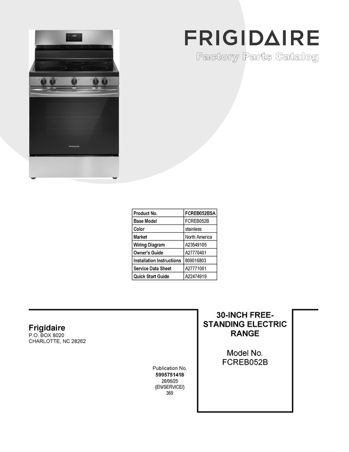 Diagram for FCREB052BSA