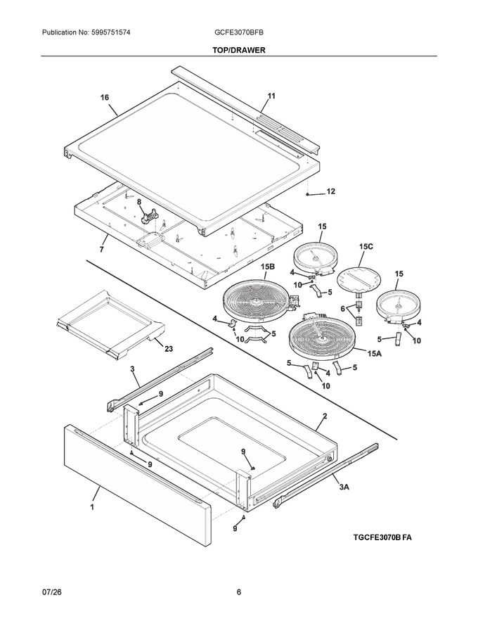 Diagram for GCFE3070BFB