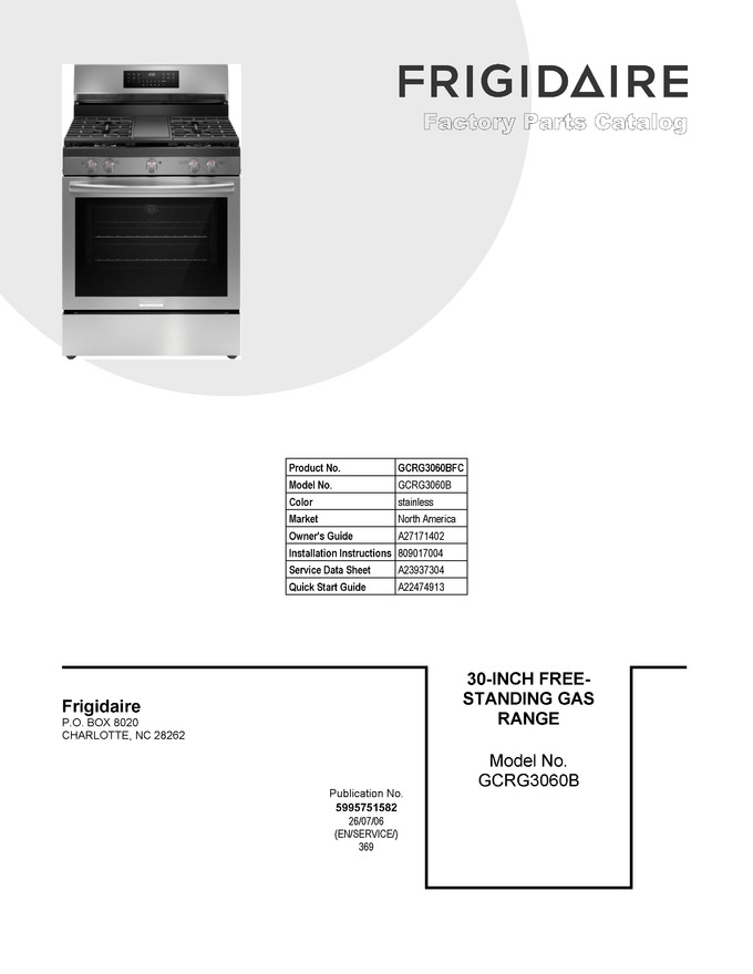 Diagram for GCRG3060BFC