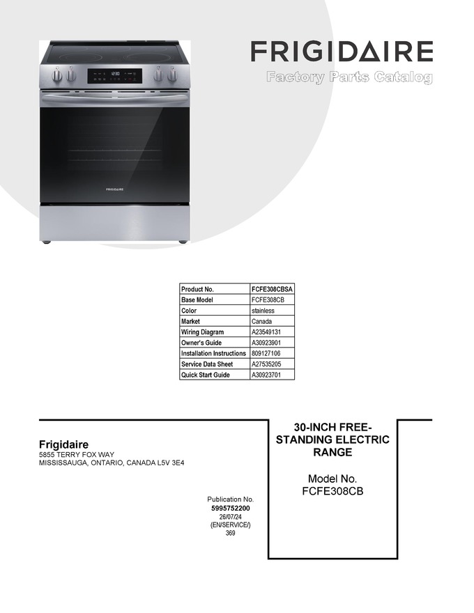 Diagram for FCFE308CBSA