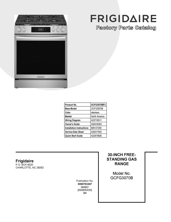 Diagram for GCFG3070BFC