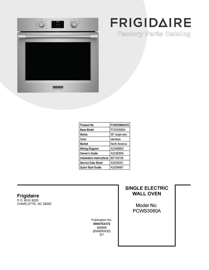 Diagram for PCWS3080AFD