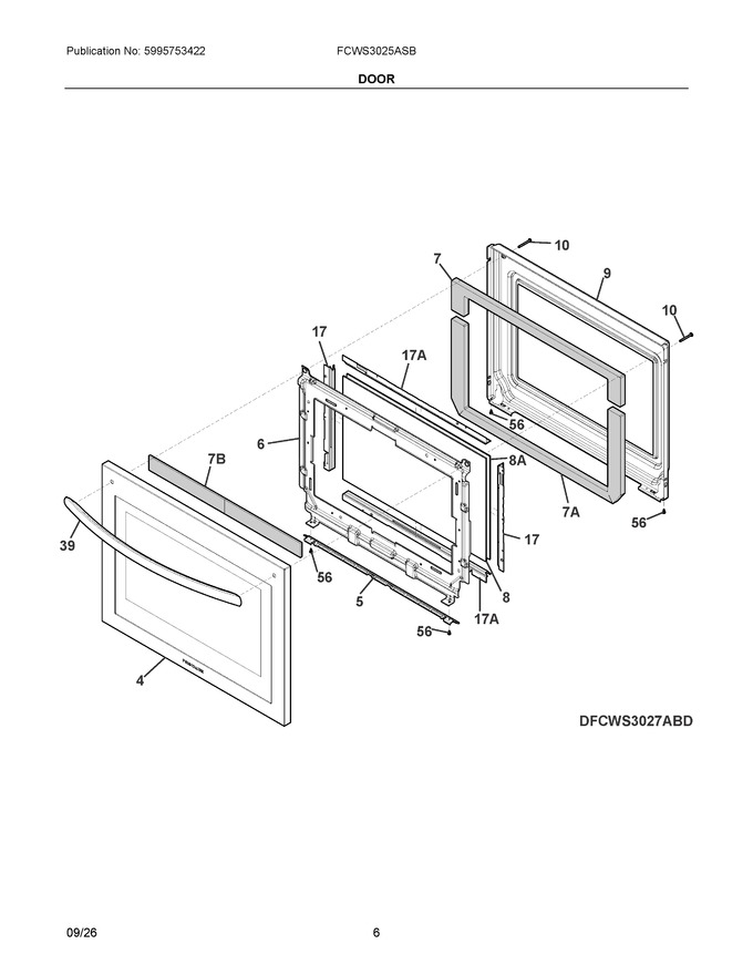 Diagram for FCWS3025ASB