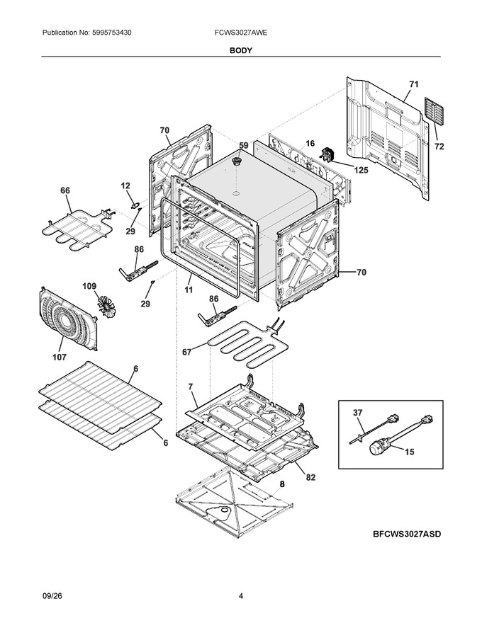 Diagram for FCWS3027AWE