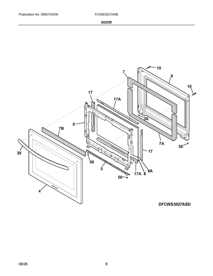 Diagram for FCWS3027AWE