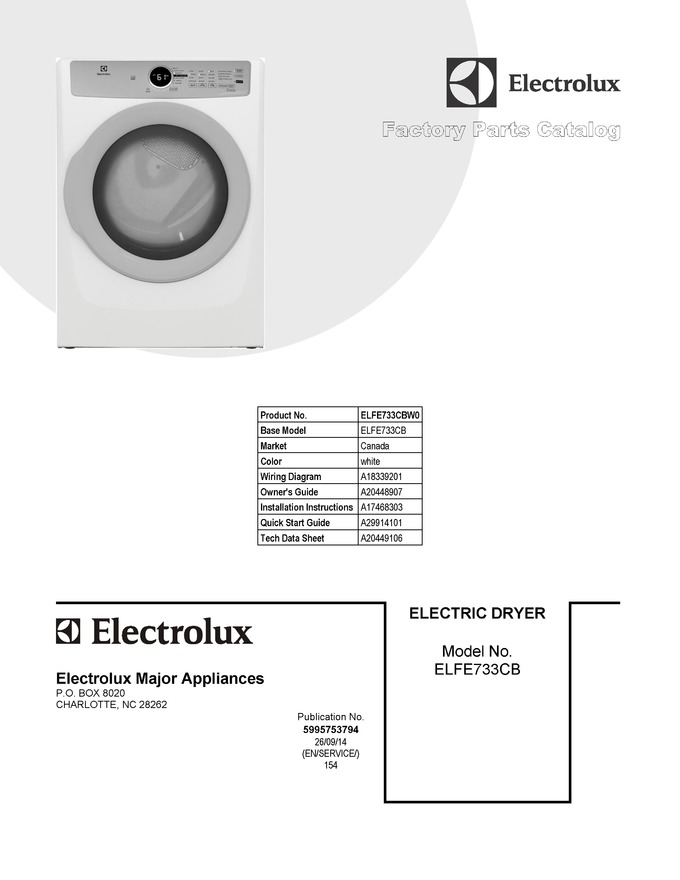 Diagram for ELFE733CBW0