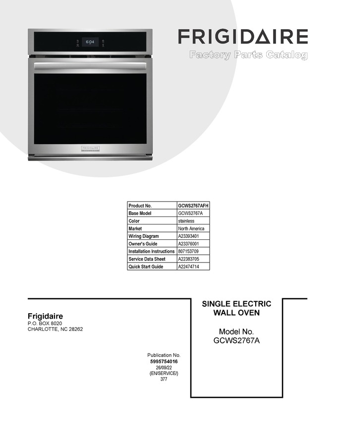 Diagram for GCWS2767AFH