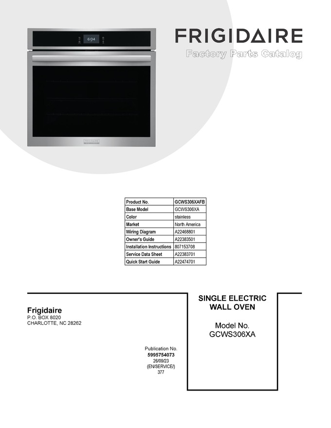 Diagram for GCWS306XAFB