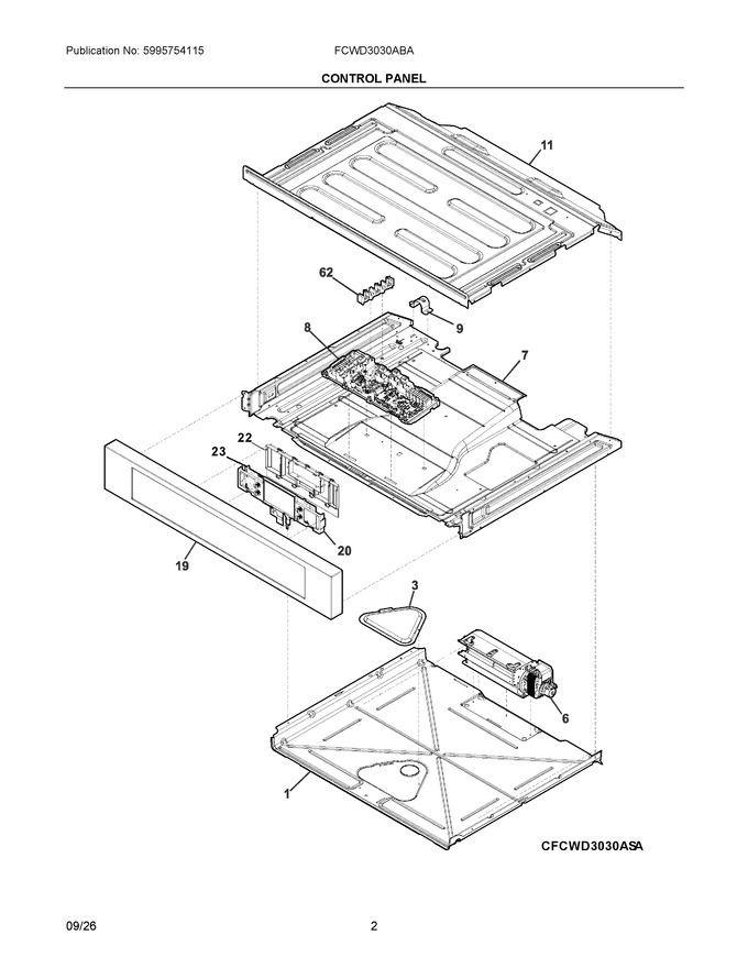 Diagram for FCWD3030ABA