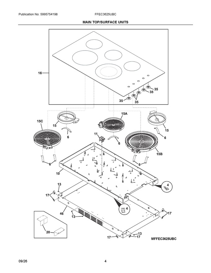 Diagram for FFEC3625UBC