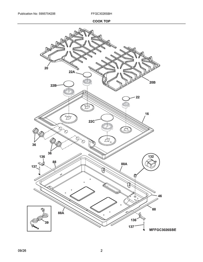 Diagram for FFGC3026SBH