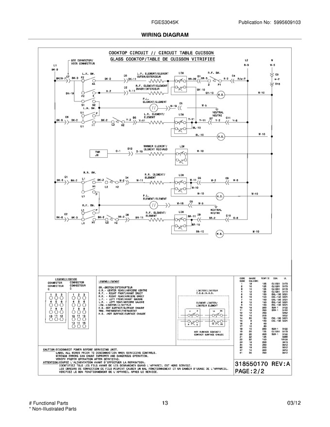Diagram for FGES3045KWE