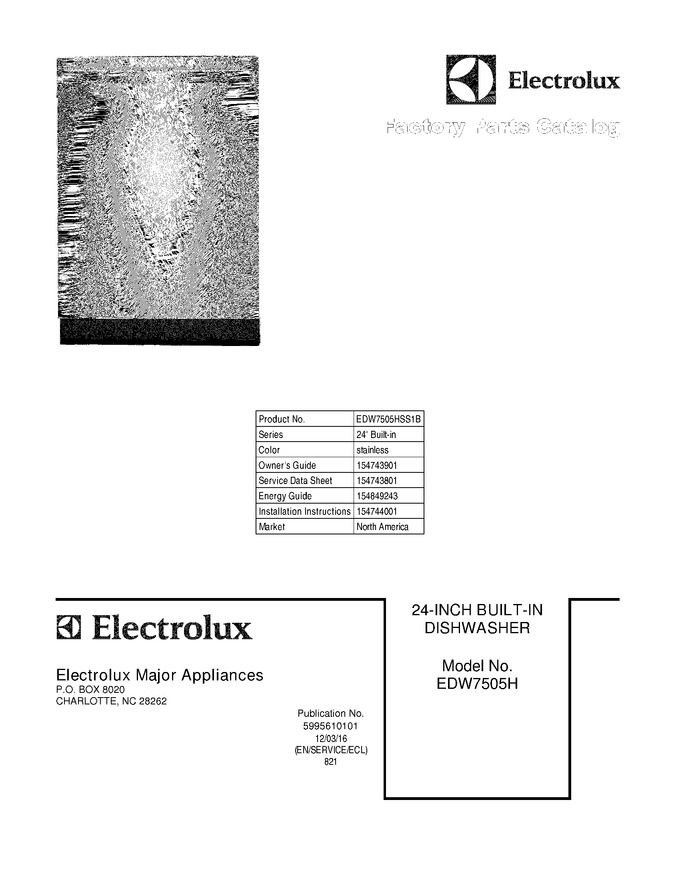 Diagram for EDW7505HSS1B