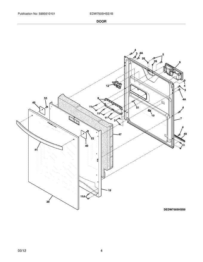 Diagram for EDW7505HSS1B