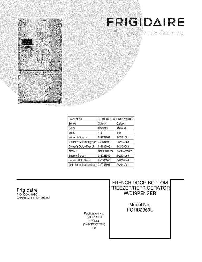 Diagram for FGHB2869LFA