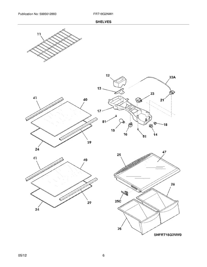Diagram for FRT18G2NW1
