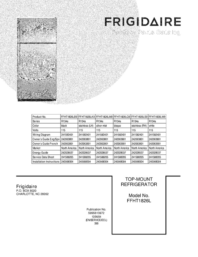 Diagram for FFHT1826LM9