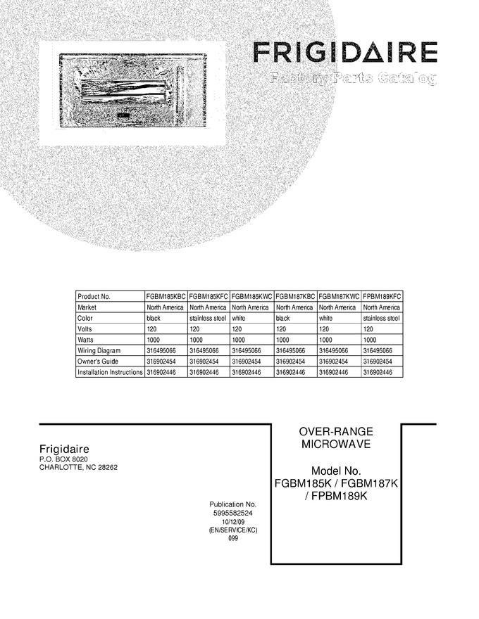 Diagram for FGBM185KWC