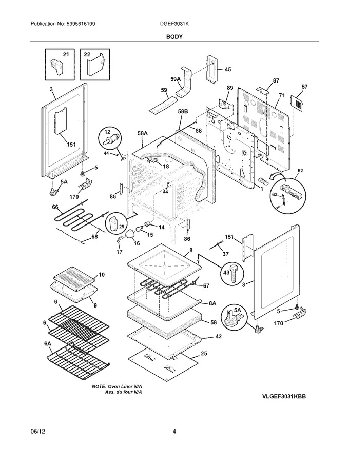 Diagram for DGEF3031KWB