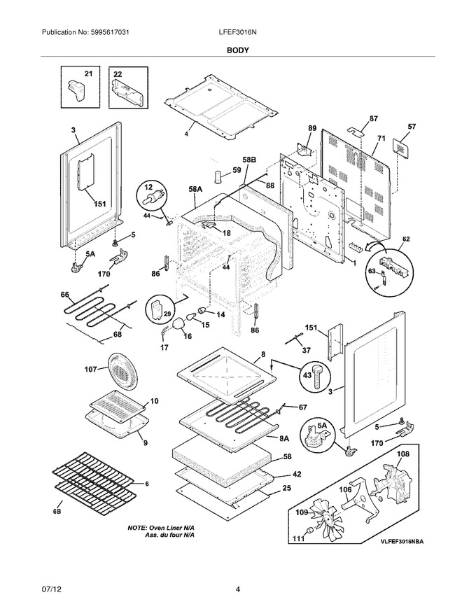 Diagram for LFEF3016NWA