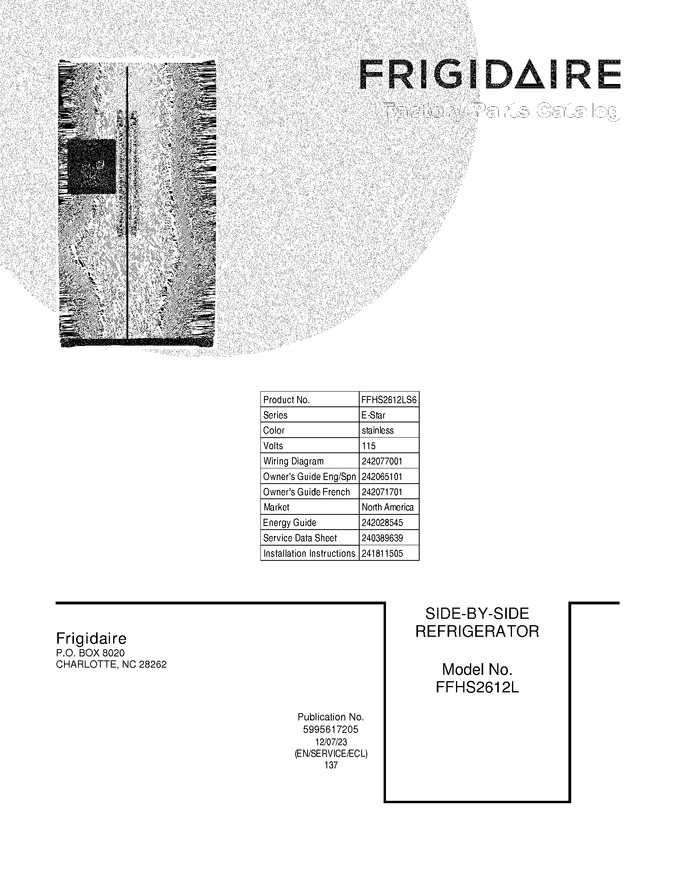 Diagram for FFHS2612LS6