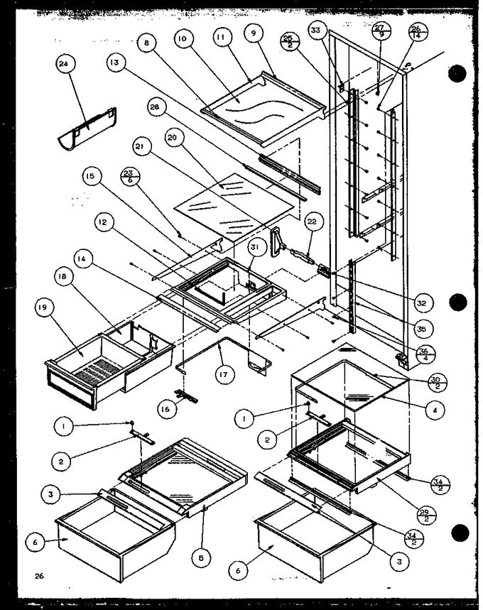 Diagram for 36761 (BOM: P1135802W W)