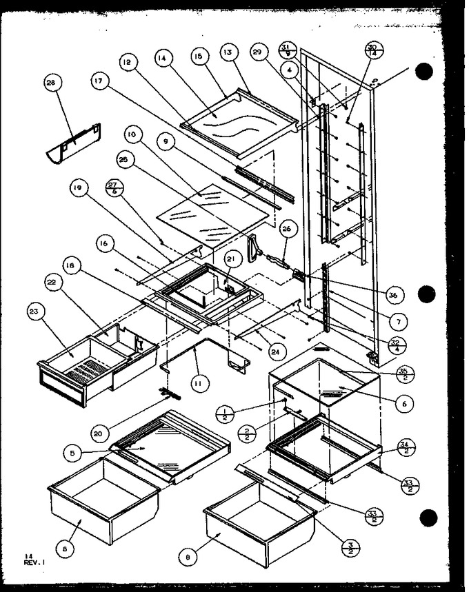 Diagram for 35538 (BOM: P1121906W L)