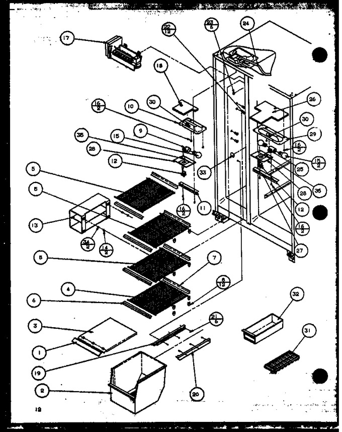 Diagram for 36558 (BOM: P1115404W)